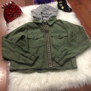 Free People Basin Plaid Hooded Buttondown